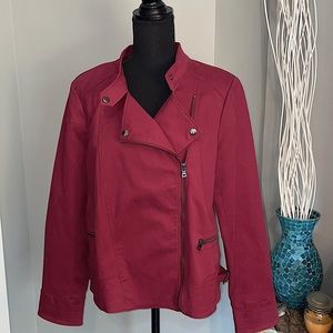 Banana Republic Burgundy Moto Jacket